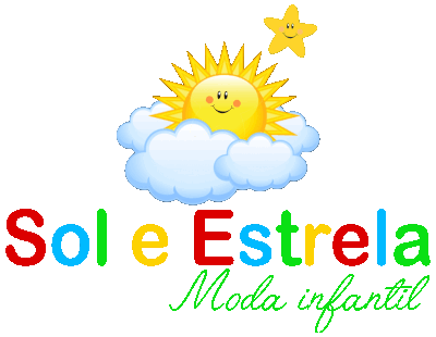 Logo contendo um sol e uma estrela entre nuvens